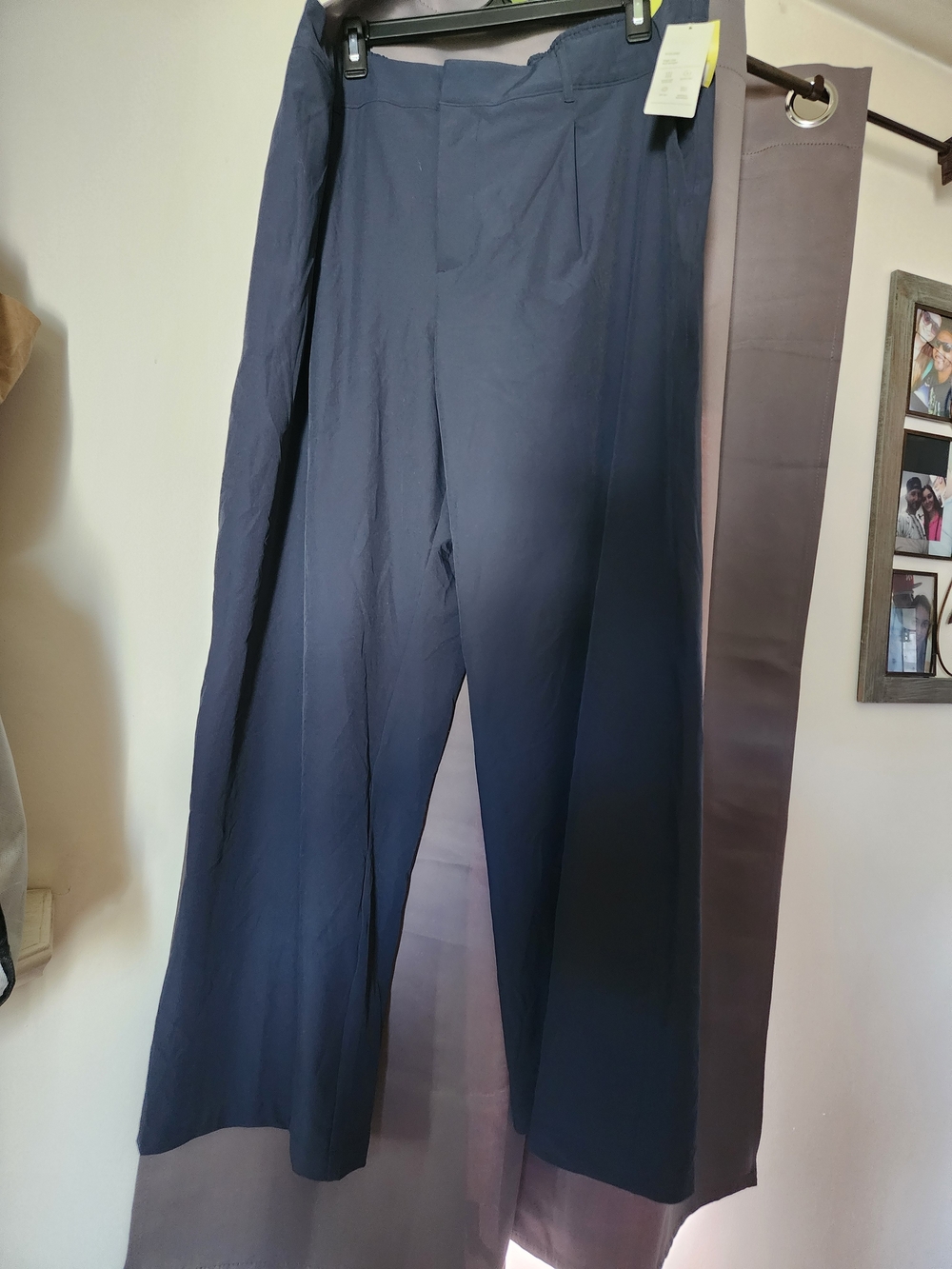 Womens  Navy Wide-Leg Dress Pants